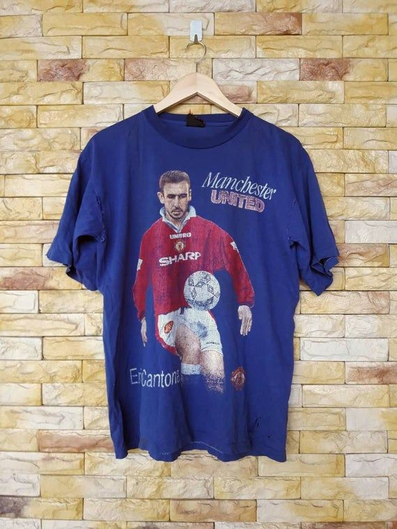 Collecter Item Vintage Distress Eric Cantona Merchandise Manchester United Sponser Umbro Condition Kappa Shirt