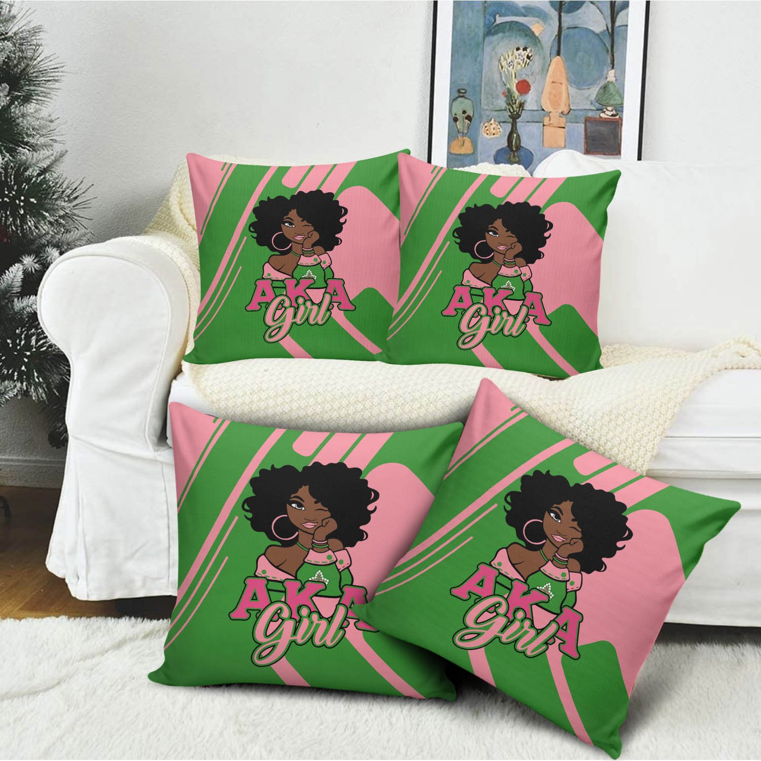 Alpha Kappa Alpha Aka 3D Pillow Case