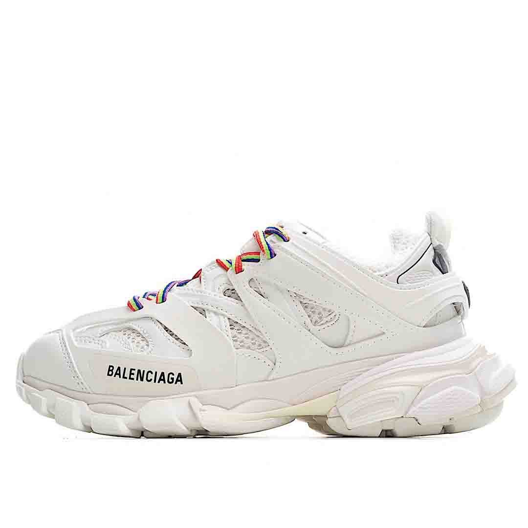 Balenciaga Track Sneaker In White- Multicolor Laces Shoes Sneakers SNK629137464