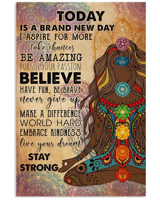 Yoga – Stay Strong Black Girl Black Women Poster