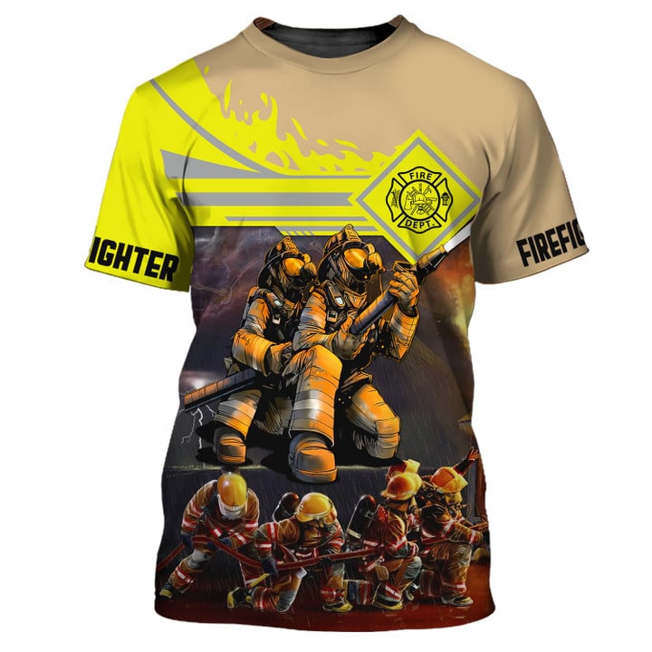 Firefighter Fashion Team Uniform 3D Shirt, Gift For Him, Firefighter Cool Shirt