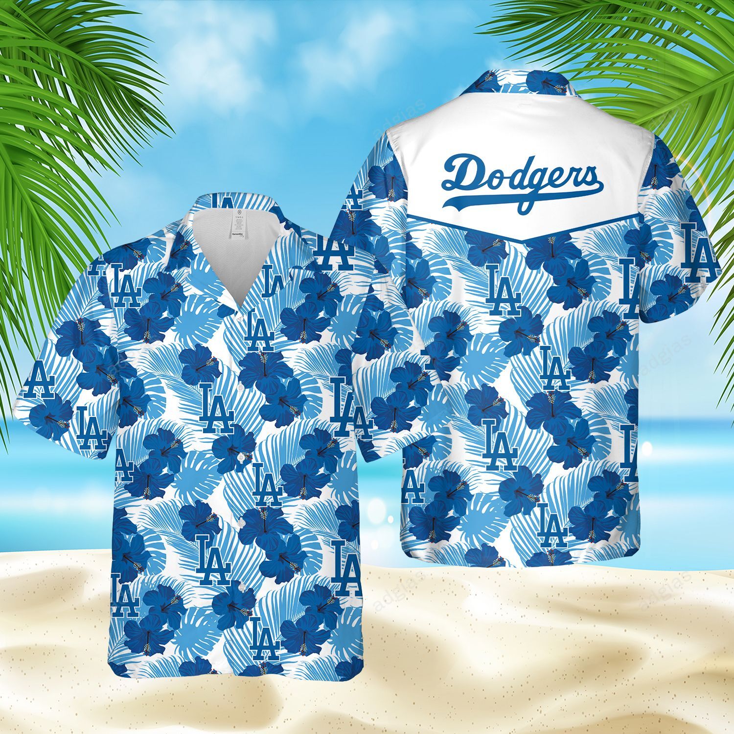 Dodg Baseball Hawaii Pattern Summer Shirt Ha90718