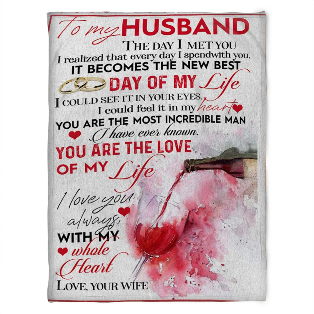 To My Husband Blanket.You Are The Love Of My Life. Gift For Husband Family Home Decor Bedding Couch Sofa Soft And Comfy Cozy