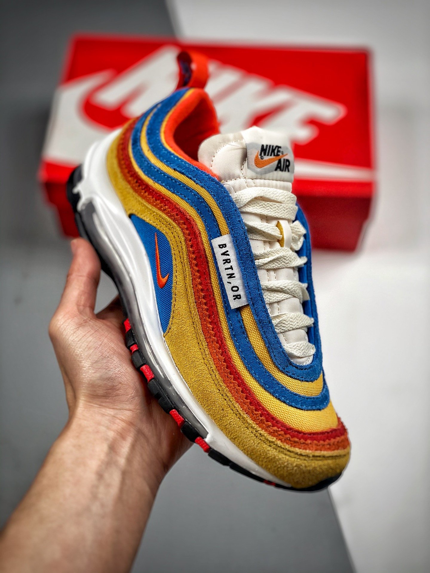 Nike Air Max 97 Running Club PollenLight Photo BlueUniversity RedOrange 5339634