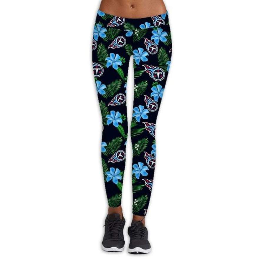 Tennessee Titans Flower Print Leggings