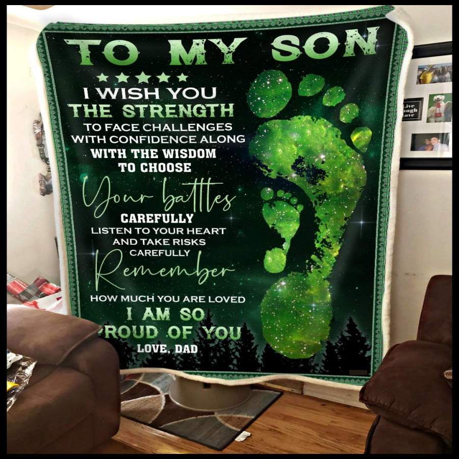 Dad Gift For Son I Am So Proud Of You Blanket