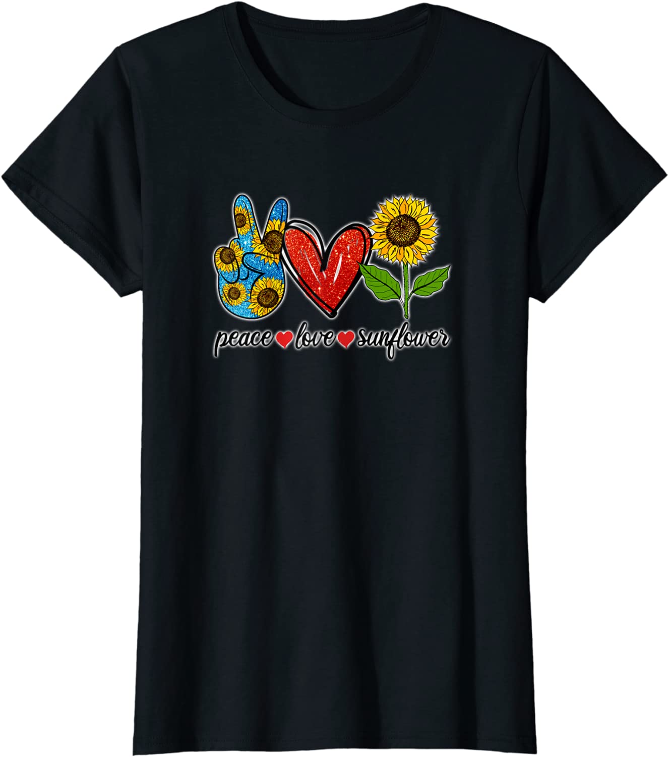 Gift To Lesbian T Shirt, Peace Love Sunflower Lgbt Shirt, Pride Peace Love Sunflower Lgbt T Shirt