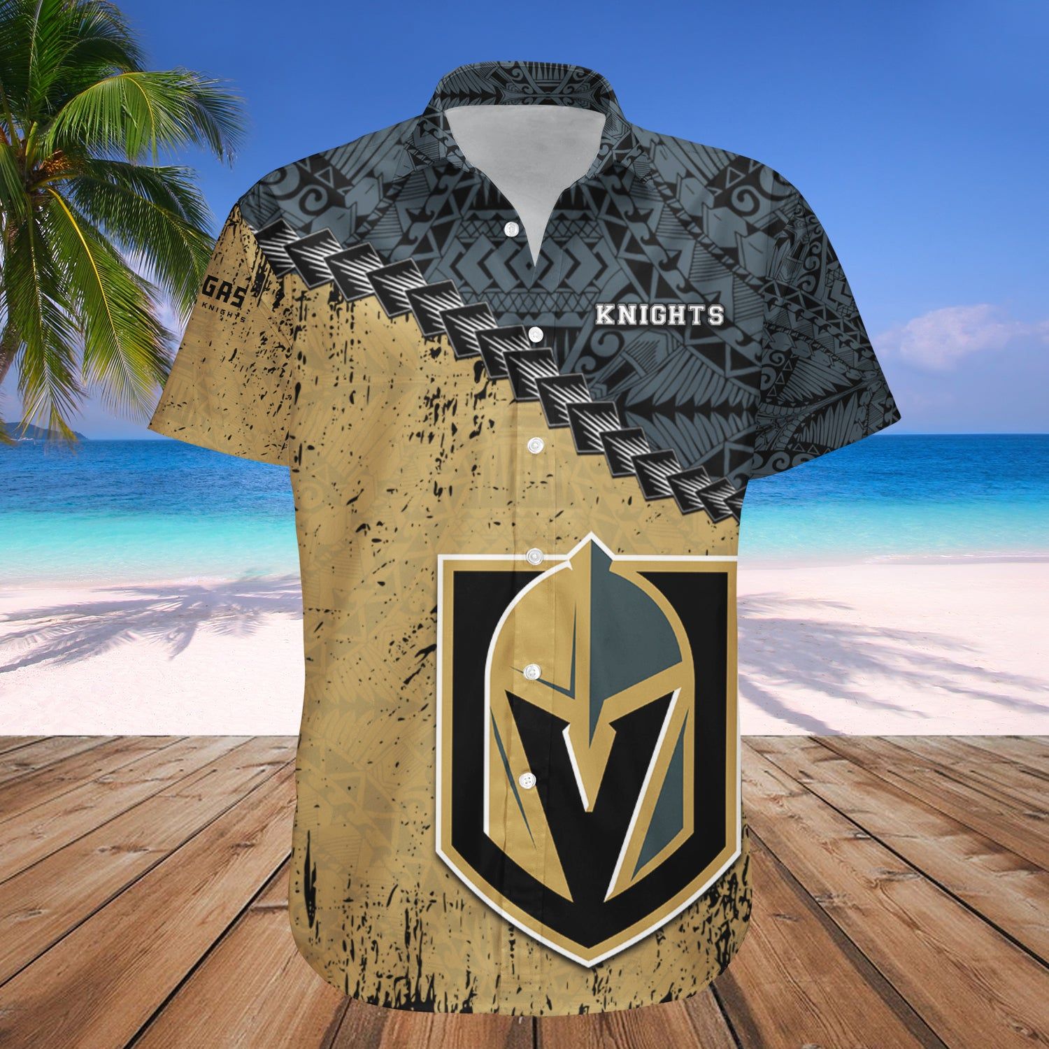 Vegas Golden Knights Hawaii Shirt Grunge Polynesian Tattoo – Nhl