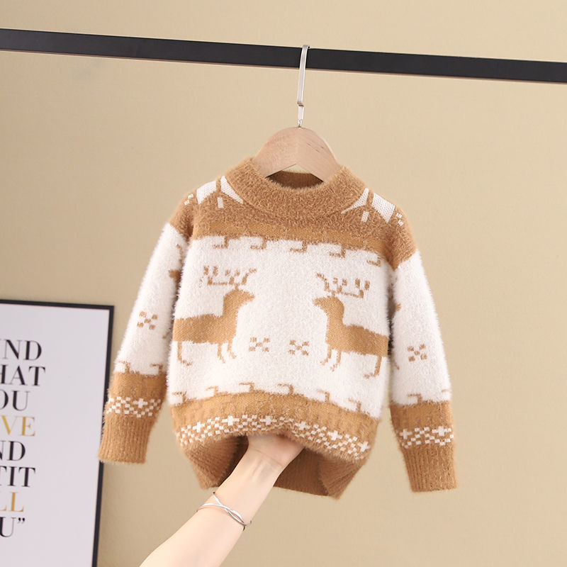 2020 Autumn winter Baby Children Clothing Boys Girls Knitted pullover toddler Sweater Kids Christmas Wear 2 3 4 6 8 years alx