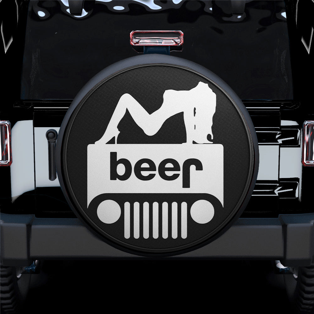 Jeep Beer Sexy Girl Car Spare Tire Covers Gift For Campers