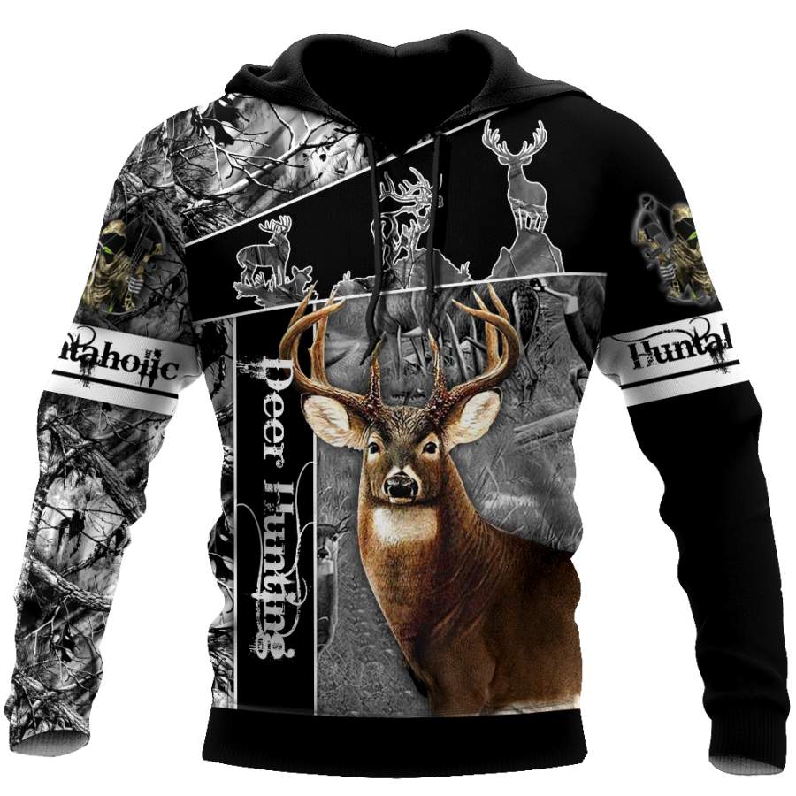 Version 4 Huntaholic – Deer Hunting 3D All Over Printed Shirts For Men And Woman