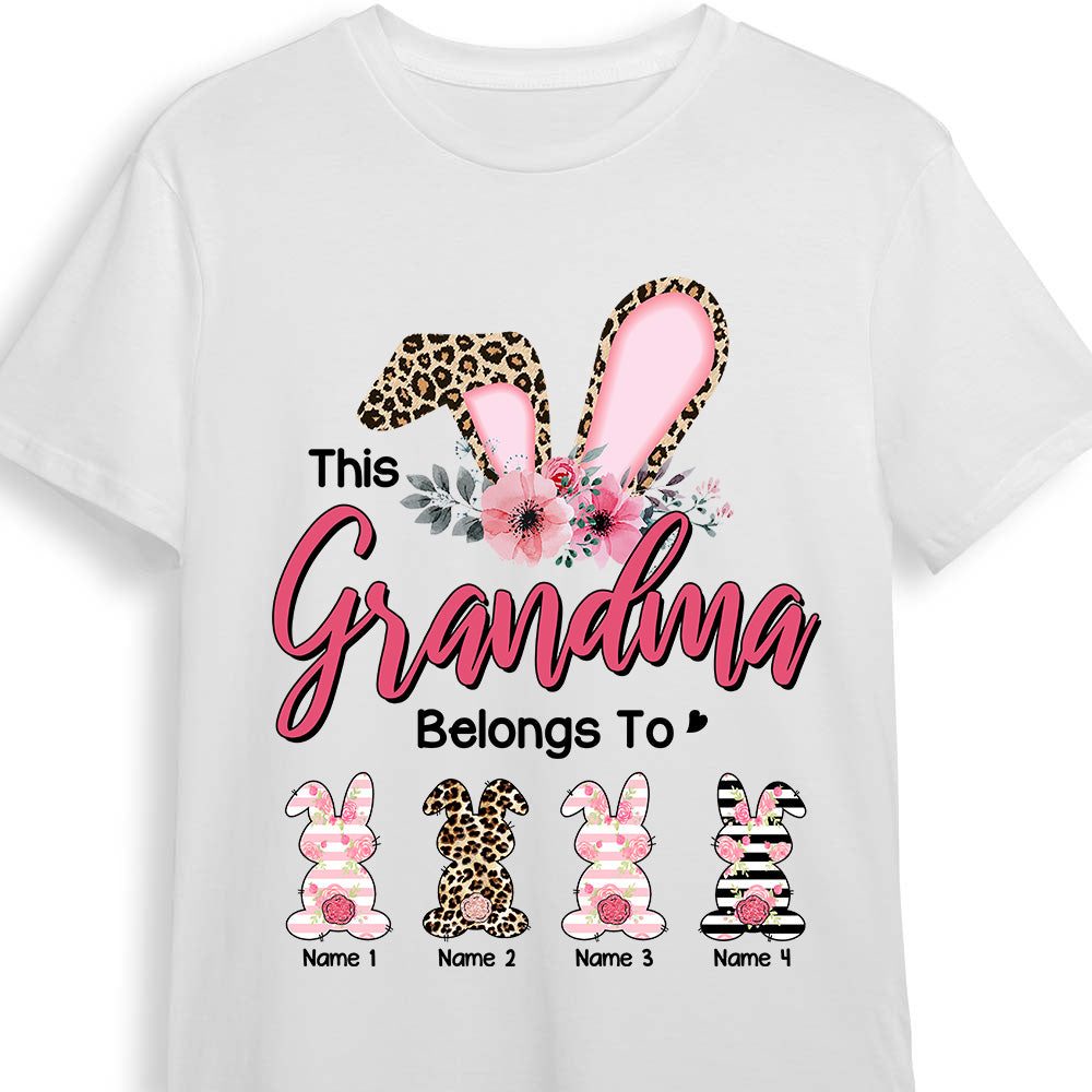 Personalized Easter Mom Grandma Bunny T Shirt Fb252 24O36