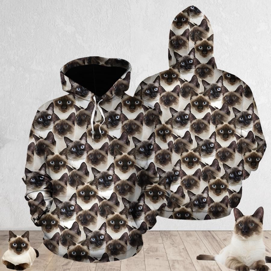 Siamese Kittens Pullover Unisex Hoodie Bt03 #19353