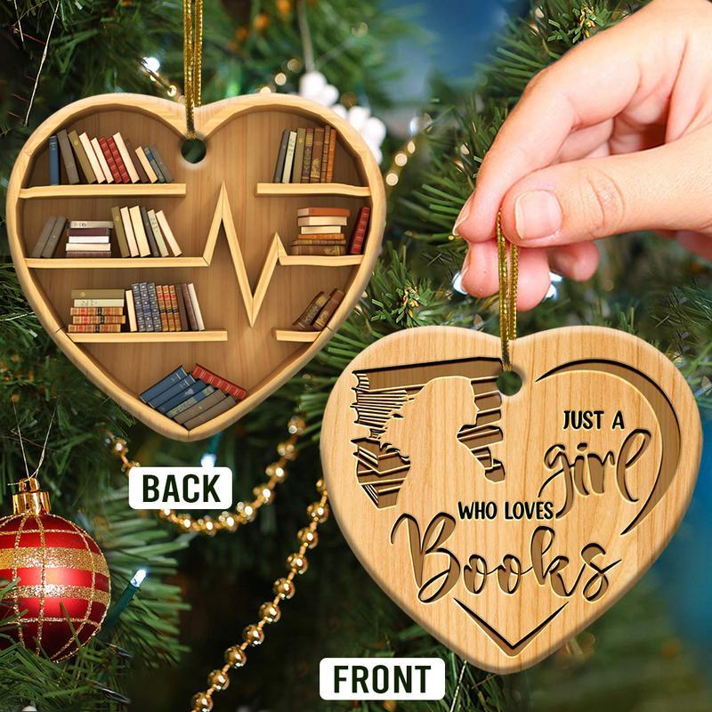 Book Lover Christmas Ornament Book Club Ornaments Just A Girl Who Love   Ff4926d0da8f861db662815c14e8d009 