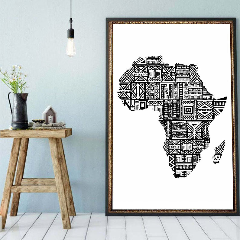 Afrocentric Canvas Trendy Black History Month Poster Prints Black Woman Black Man Appealing Wall Of Art