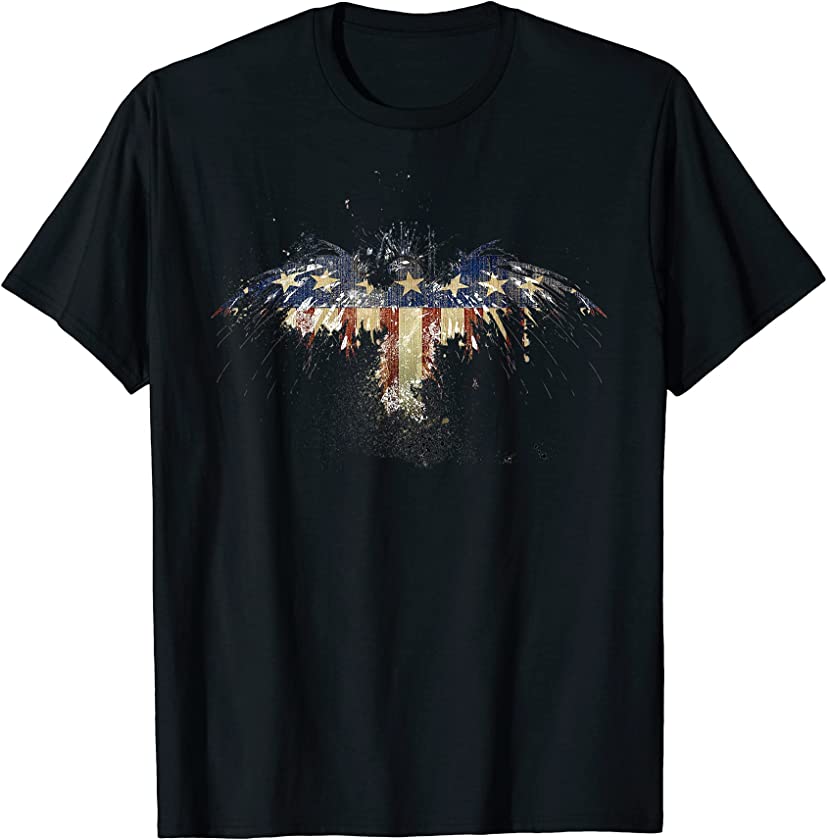 4th of July Eagle Vintage American Flag shirt Patriot USA T-Shirt