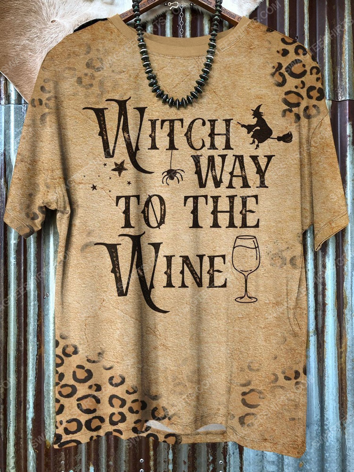 [Special Edition] Halloween Witch Way To The Wine Leopard Shirt – Maria (Halloween)