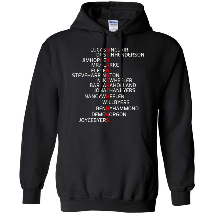 AGR Names Puzzle Movie Stranger Things Hoodie