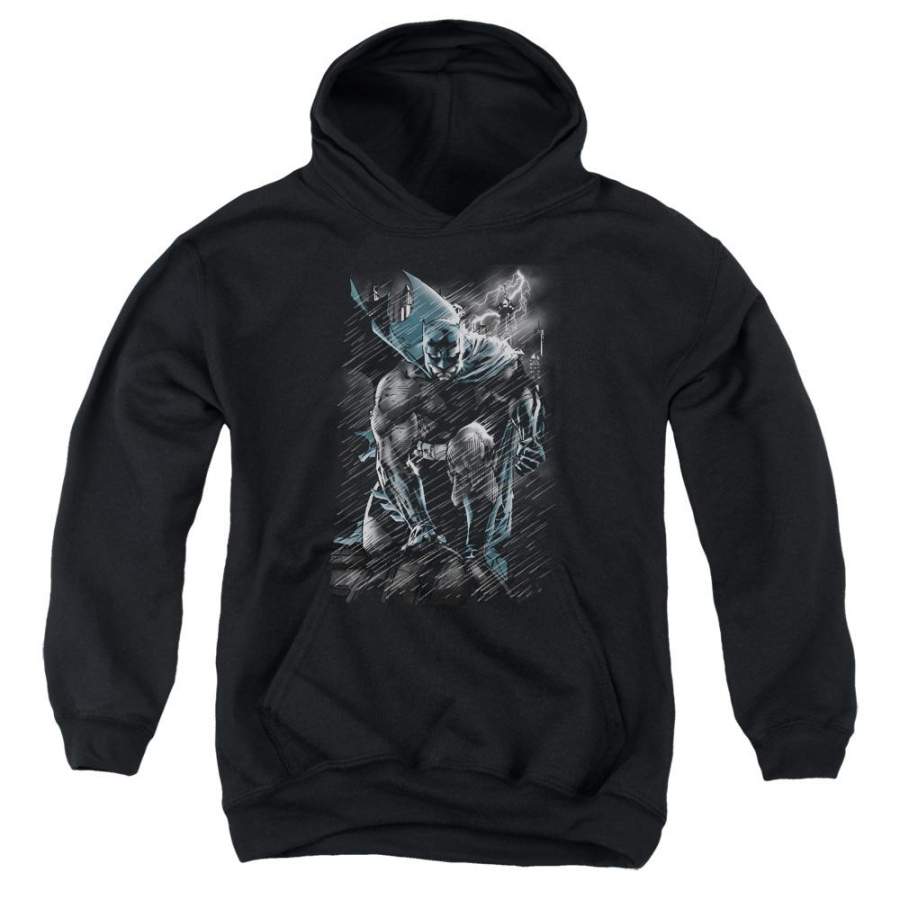 Batman – In The Rain Youth Pull Over Hoodie