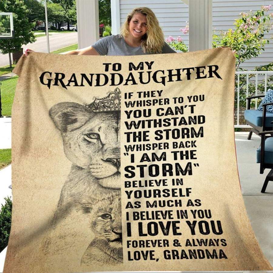 Blanket Giving Granddaughter From Grandma I Love You Always