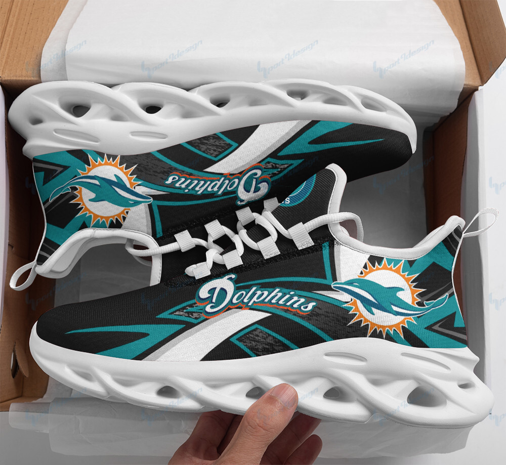 Miami Dolphins Yezy Running Sneakers Bg47