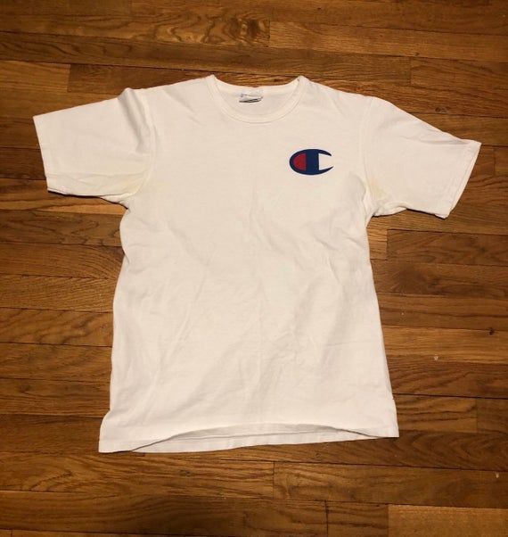 Vintage Champion Logo White Shirt