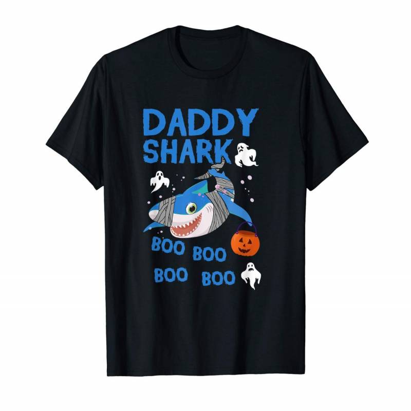 Daddy Shark Boo Boo Boo Funny Family Shark Halloween  T-shirt