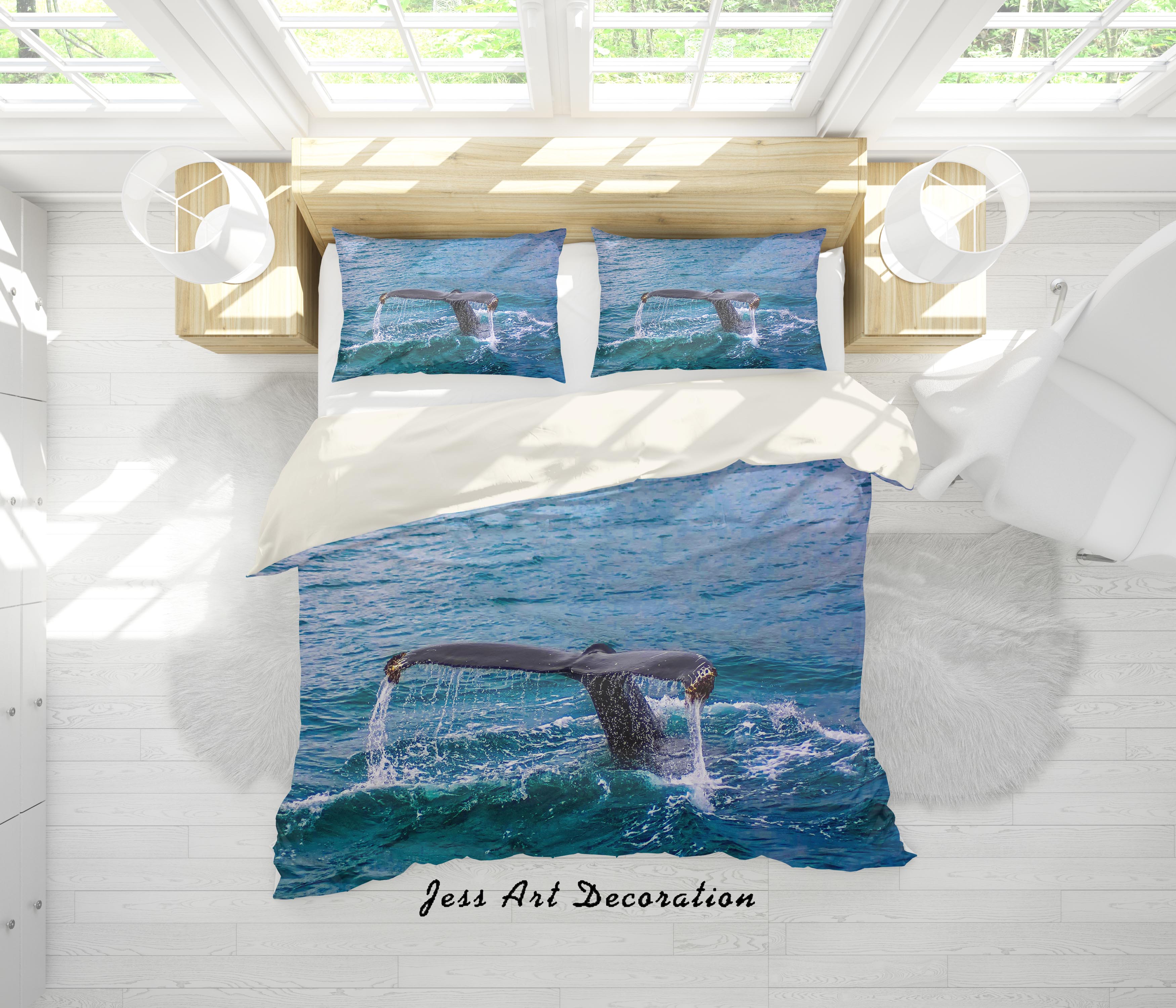 3D Sea Whale Dolphin Quilt Cover Set Bedding Set Duvet Cover Pillowcases 175 Lqh