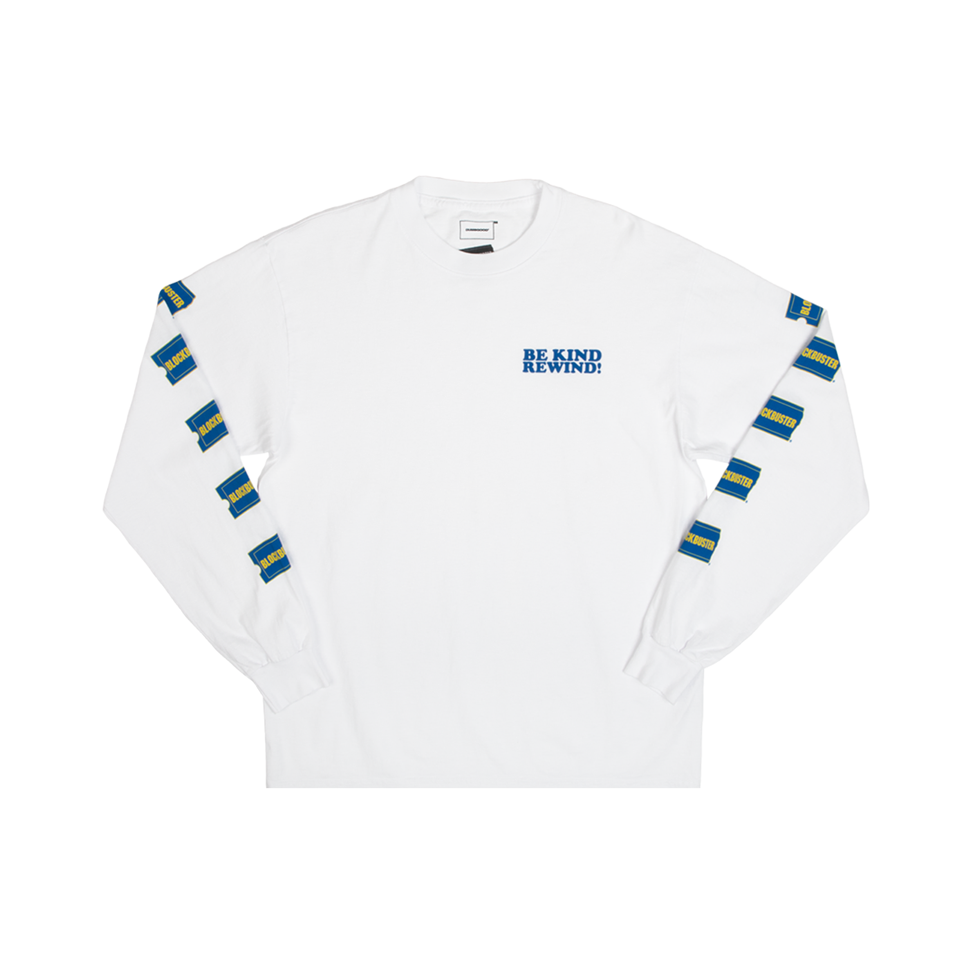 Blockbuster Repeat Logo White Long Sleeve