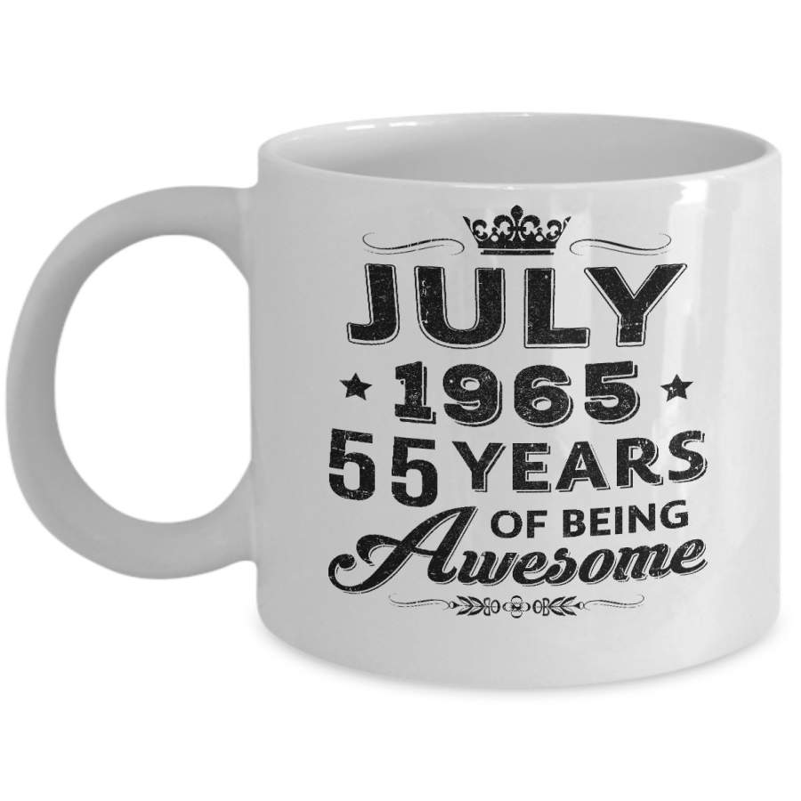 Vintage 1965 July 55Th Birthday Gift Being Awesome Mug