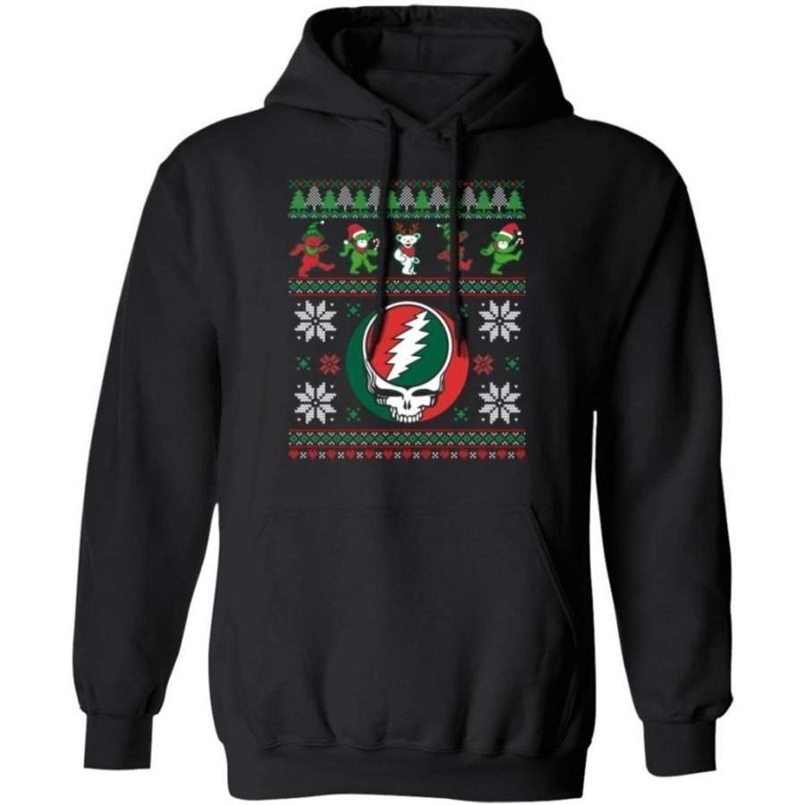 Grateful Dead Christmas Ugly Sweater Styled Hoodie Cool Gift For Fans VA10