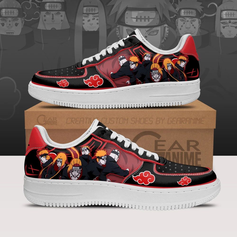 6 Paths Of Pain Air Sneakers Custom Akatsuki Naruto Anime Shoes Unisex Men Women