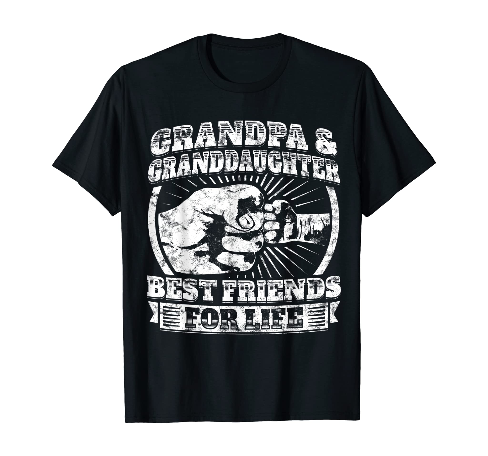 Grandpa Granddaughter Gift Family Shirt Grandad Fist Bump