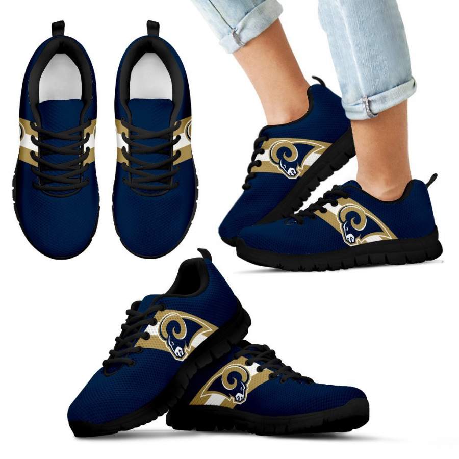 Three Colors Vertical Los Angeles Rams Sneakers