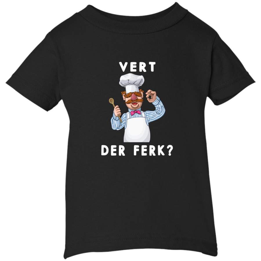 AGR Vert Der ferk Shirt Swedish Chef Tshirt Apron Kitchen Clothing Infant Short Sleeve T-Shirt