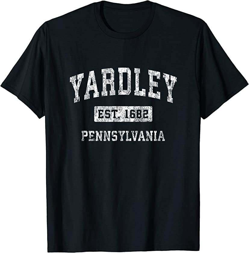 Yardley Pennsylvania PA Vintage Established Sports Design T-Shirt