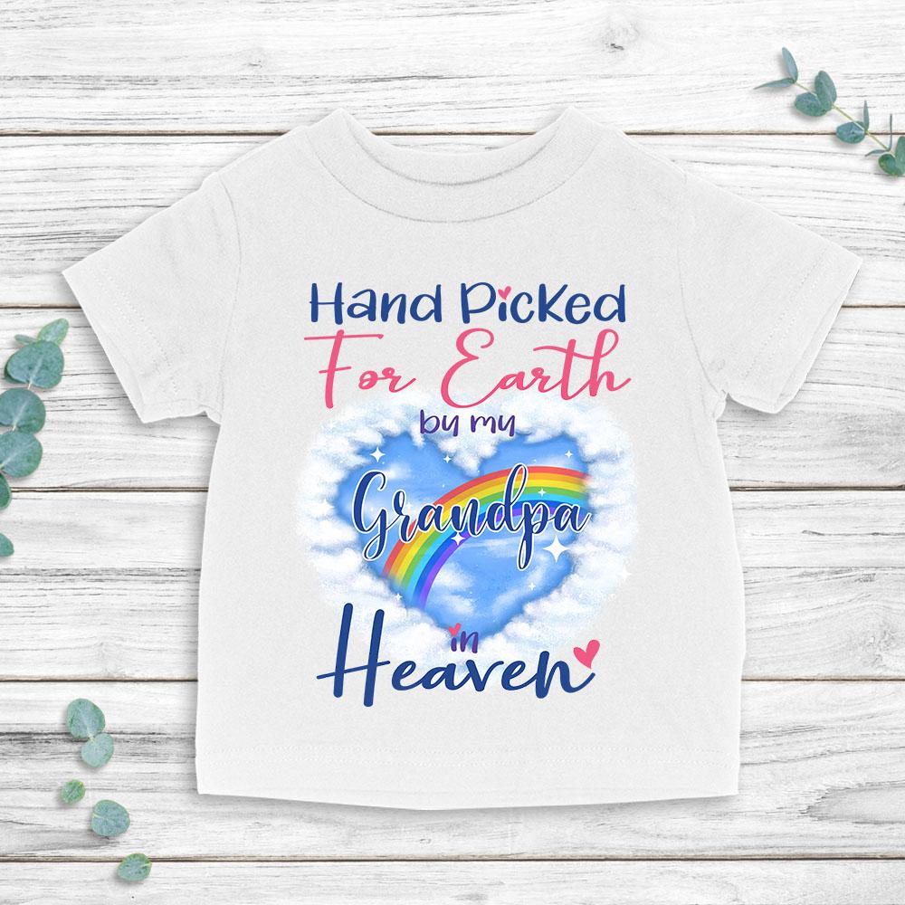 Personalized Baby T-Shirt Gift – Hand Picked For Earth By Grandpa In Heaven
