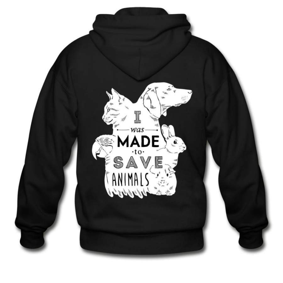 Veterinary – I was made to save animals Unisex Zip Hoodie