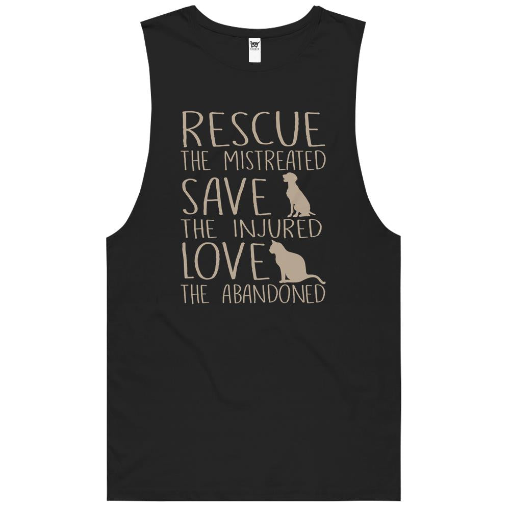 Rescue Save Love – Cute Animal Rescue Dog Cat Lovers Tank Top