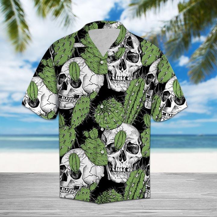 Skull And Cactus Hawaiian Aloha Shirt Ha2080