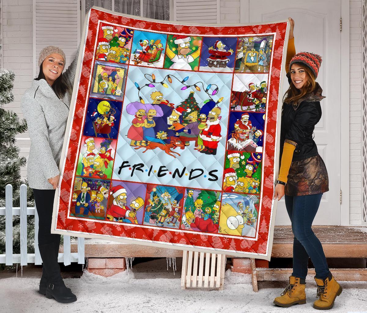 The Simpsons Christmas Quilt Blanket Xmas Gift Idea