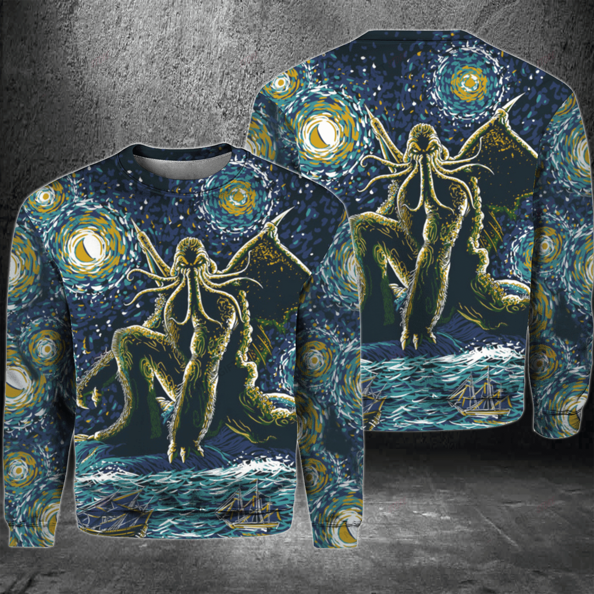 Cthulhu Crewneck Sweatshirt 3Cs-H1F0