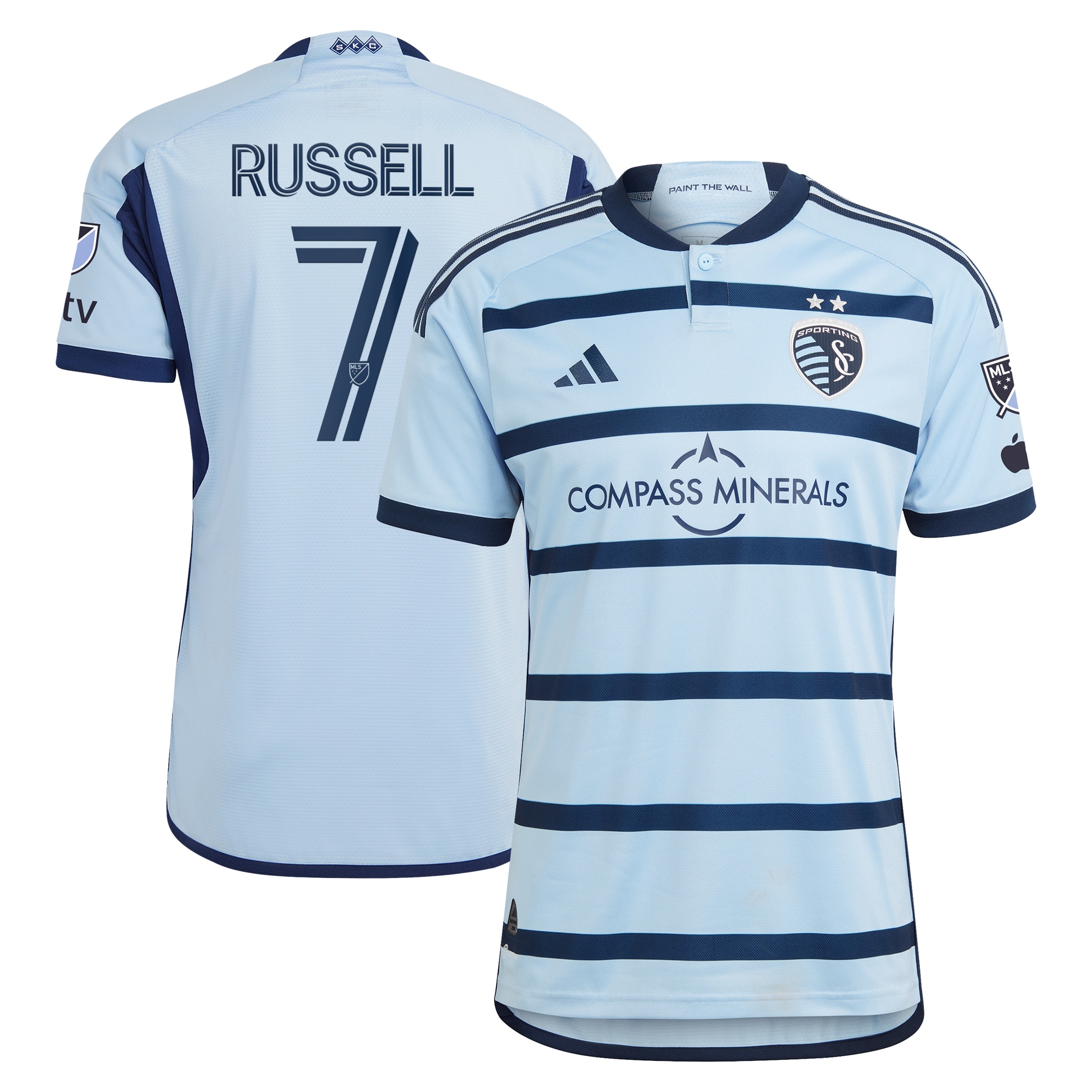 Johnny Russell Sporting Kansas City 2023 Hoops 4.0 Authentic Player Jersey – Light Blue