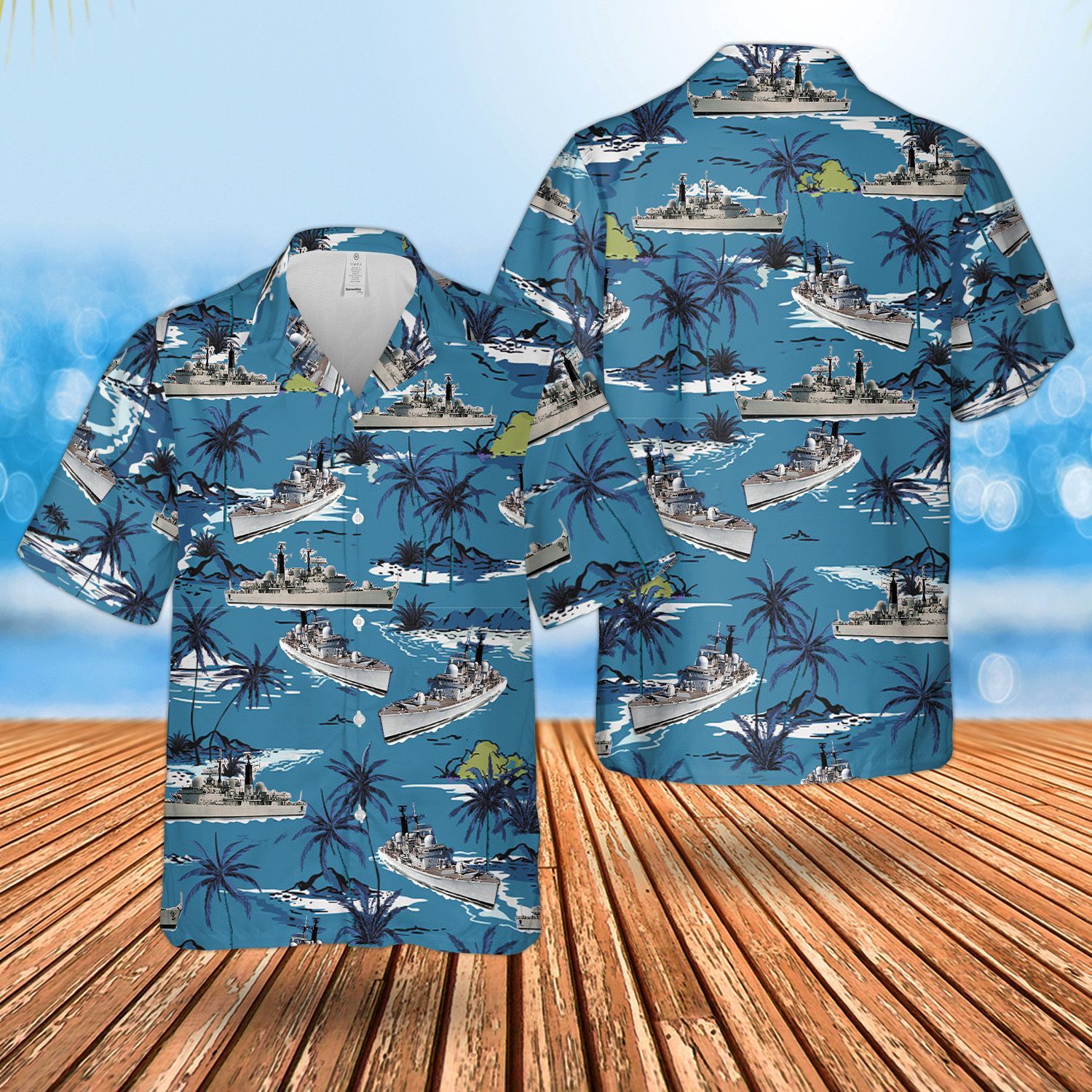 Sheffield Class Destroyer Blue Amazing Design Unisex Hawaii Shirt For Men And Women Ha81506