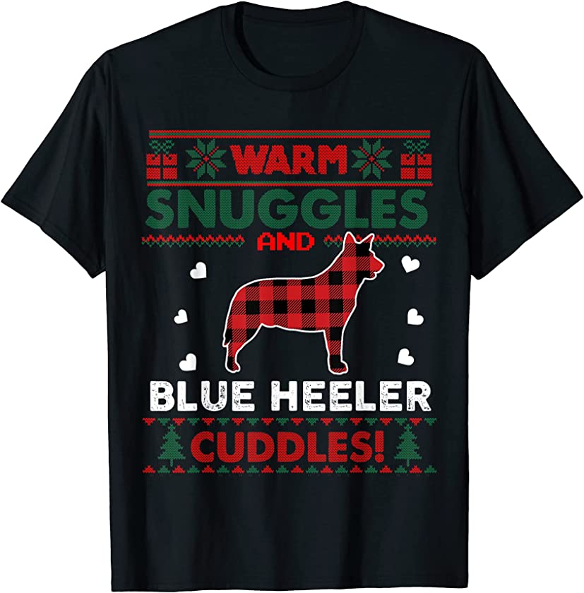 Blue Heeler Dog Christmas Pajama Xmas Ugly Christmas Sweater T-Shirt