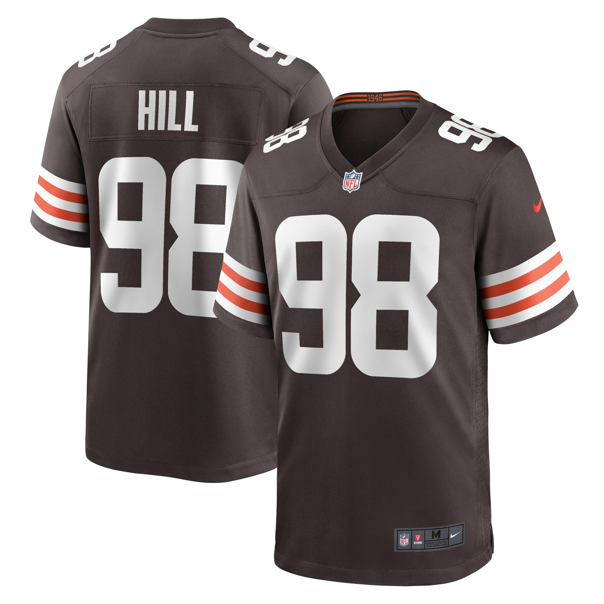 Trysten Hill Cleveland Browns Game Jersey – Brown