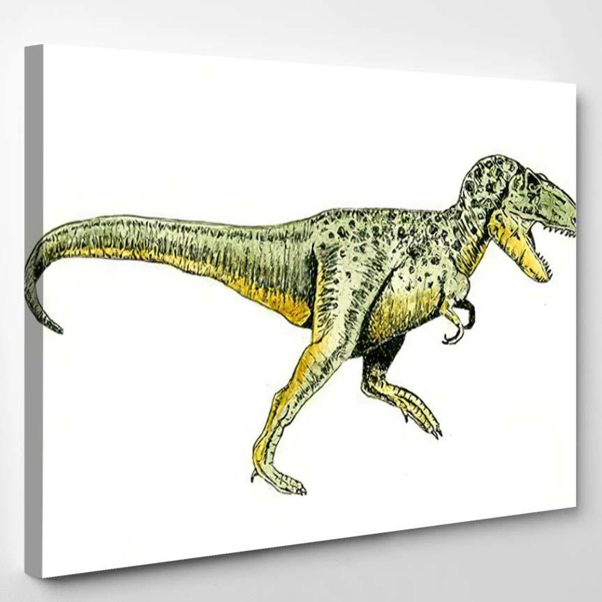 Tyrannosaurus Rex Dinosaur – Dinosaur Animals Canvas Print