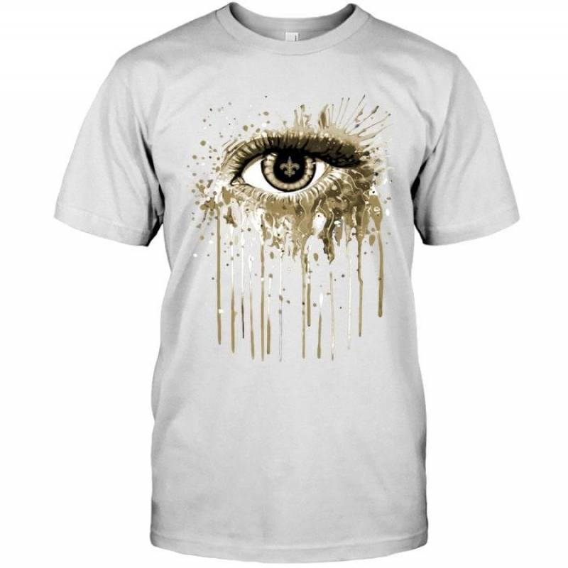 New Orleans Saints Eye Paint Drop Art Style T Shirt – Gearpenguin.com