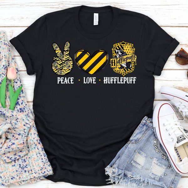 Peace Love Hufflepuff Tee