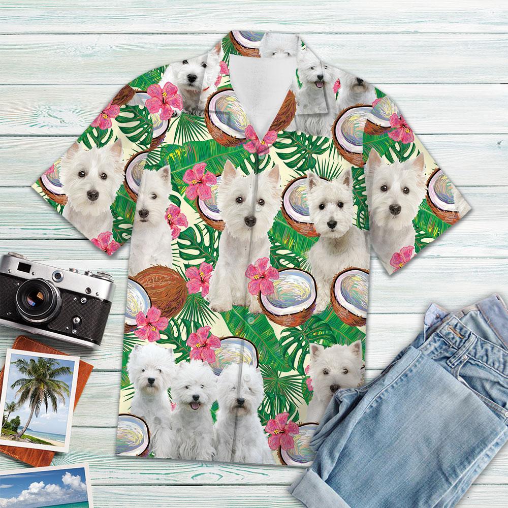 West Highland Terrier Tropical Coconut G5731- Hawaiian Shirt